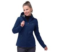 33,000ft Women's Softshell Jacket Waterproof Windproof Coat Functional Lightweight Windbreaker Ladies Breathable Outdoor Jacket with Hood for Running, Cycling, Hiking, Navy Blue DE36/UK10