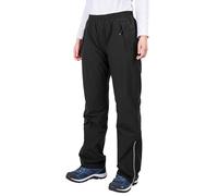 33,000ft Women's Waterproof Trousers Lightweight Rain Overtrousers Ladies Mesh Lined Windproof Rain Pants for Outdoor Fishing Hiking Rainwear Long Leg Black 18