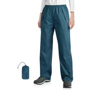 33,000ft Womens Waterproof Trousers Packable Windproof Overtrousers Lightweight Rain Pants for Rainwear Walking Hiking Darkcyan 2XL