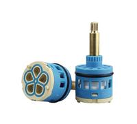 33/37mm Ceramic Cartridge, 3-Way Faucet Ceramic Disc Cartridge Replacement for Single Dual-Handle Shower Faucet, 5-Way Shower Faucet Cartridge (QQ-37MM-73MM)