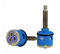 33/37mm Shower Cartridges, 3/4-Way Faucet Ceramic Disc Cartridge Replacement for Single Dual-Handle Shower Faucet, Faucet Valve (FF-33MM-82MM)