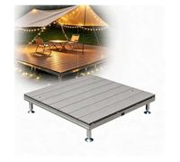33"/39" Decking Waterproof Wood Composite Platform DIY Raised Deck Platform | For Patio Lawn Outdoor Camping, Non slip Modular Interlocking Flooring Tiles, Height Adjustable(Grey,84cm(33in))