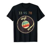 33 45 78 Vintage Retro Vinyl Record Turntable DJ Music T-Shirt