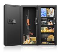 33.46" Tall Fireproof Wall Safes Between the Studs 16" Centers, Heavy Duty Combination Lock in Wall Safe with 3 Removable Shelf, Hidden Safe for Money, Jewelry, Document, Passport