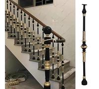 33.5" Aluminum Deck Railing Spindles - 10/20/30/50/100 Pack Brass Flat Metal Balusters for Staircase & Wood Steps 4/5" Round Pole - Black Finish