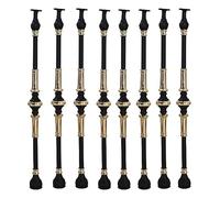 33.5" Aluminum Deck Railing Spindles - 10/20/30/50/100 Pack Brass Flat Metal Balusters for Stairs Interior Wood Steps 4/5" Round Pole - Black Finish