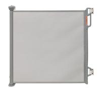 33.5" Retractable Baby Safety Gate/Mesh Dog Gate, Suitable for Indoor and Outdoor Use, Extends to 55" Wide, Gray