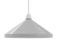 33.5cm Painted White Metal Cone Lampshade Easy Fit with 4cm Top Hole - Modern Retro Pendant Light Shade for Kitchen Living Room Bedroom Café Décor Industrial Retro Designed Lighting