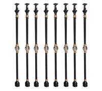 33.5in Tall Stair Balusters Metal Aluminium Tube, Hallway Loft/Home Villas/Commercial Hotel Steps Railing Post with Crystal Ball Decoration, Floor Mount(White-8 Pcs)