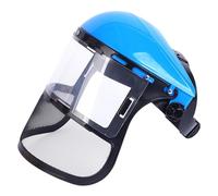 33.5x33.5x20cm Clear Full Face Protective Shield, Reusable Lawn Mowing Face, Dust Face Covers For Construction Work, Adjustable Safety Helmet With Visor Chainsaw Helmet Strimmer Face Guard