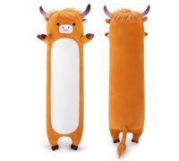 33.6 inch Large Highland Cow Plush Pillow Giant Plush Toy Stuffed Highland Cow Stuffed Animal Soft Plushies Long Plushie Cows Shaped Cuddly Toy Anime Hugging Pillow Cute Toys as Gift for Birthday