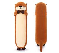 33.6 inch Large Otter Plush Pillow Giant Plush Toy Stuffed Otter Stuffed Animal Soft Plushies Long Plushie Animal Shaped Cuddly Toy Anime Hugging Pillow Cute Toys as Gift for Birthday