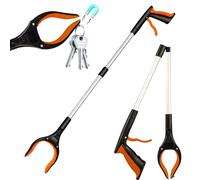 33‘’/83cm Litter Pickers, Extra Long Foldable Grabber Stick with 360° Rotating Magnetic Anti-Slip Claw for Adults, Disabled and Elderly