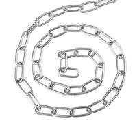 33 Ft Stainless Steel Chain, 4 mm Heavy Duty Chain, Hanging Chain for Hanging Clothing?Decorations?Chair, securing Gates and Fences, anchoring Camping Equipment and More.by Genhakon