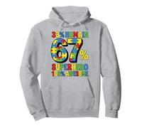 33% Human% 67% Superhero Funny Autism 67 Meme Pullover Hoodie