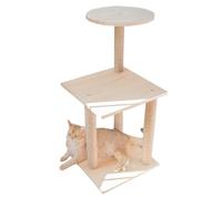 33 In Cat Tree, Multi Level Modern Wooden Cats Tower, Kitty Climbing Frame Furniture with Sisal Covered Scratching Posts, Pussy Activity Center for Active Cats