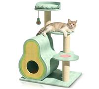 33-Inch Avocado Cat Tree - Multi-Level Cat Tower for Large Cats & Kittens | Avocado Shell Cat Bed with Scratching Posts & Cozy Hiding Spots, Indoor Pet Furniture