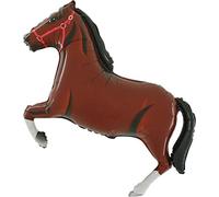 33 Inch Dark Brown Horse Shaped Foil Balloon (CS49)