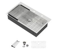 33 Inch Drop In Kitchen Sink - Beslend ADA 7 Inch Depth 33x19 Drop In Sinks Topmount Stainless Steel 16 Gauge Mobility Friendly Sink for Wheelchair Accessible & Accessible Design Kitchen