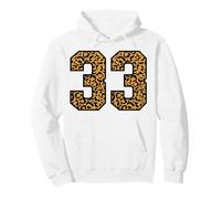 33 Number Leopard Thirty-Three Team Sports Varsity Matching Pullover Hoodie