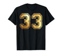 33 Number Thirty-Three Team Sports Graphic Varsity Matching T-Shirt