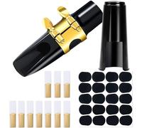 33 Pcs Altos Saxophone Mouthpiece Metal Riggers & Whistle Saxophone Accessories