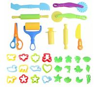 33 Pcs Playdough Set, Playdough Accessories, Play Doh Tools, Playdough Sets, Play Dough Tools, Rollers Cutters Extruders Kit,Kids DIY Creation Play Dough Set for Toddlers Boys Girls