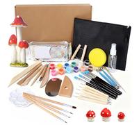 33 Pcs Pottery Starter Kit, pottery painting kit, Polymer Clay Tools, Sculpting Tools,Air Dry Clay Kit for Beginners, pottery kit,Palette, Clays , DIY Arts and Crafts for Adults Beginner Gifts