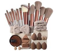 33 Pieces Makeup Brush Set - Travel Beauty Makeup Kit, Professional Soft Tool Cosmetic Set for Women Girls Artists Family Friends Wife Girlfriend