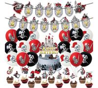 33 Pieces Medieval Knights Balloon Decoration Kit Ancient Greek Warriors Decorations Birthday Party Balloons
