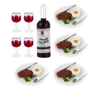 33 Pieces Miniature Food Drink Model Wine Glasses for Home Living Room Decor