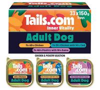 33 X 150G Tails.com Inner Vitality Adult Wet Dog Food Poultry Selection Bundle