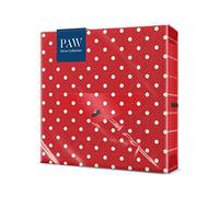 33 x 33cm 3 Ply Napkins Pack of 20 Printed with Water Based Paints Dots - Red Perfect for Valentine's Day, Birthday, Garden Party, Family Gathering, Picnic.