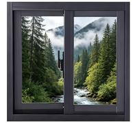 33"x13" Black Vinyl Slider Window Replacement for Basements & Sheds - Slish Design Ideal for Homes & Bathrooms - Available in 12" & 36" Sizes