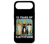 33 Years Of Cattitude 33rd Birthday Cat Lover 33 Years Old Case for iPhone Air