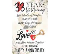 33 Years Of Marriage: Funny 33rd couple wedding anniversary gift for both, her and him, lined Notebook, 100 pages, 6 in x 9 in (15.2 x 22.9 cm)