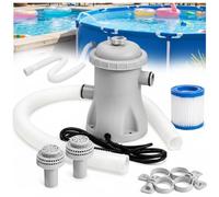 330 Gallons Ground Pool Filter Pump, 16w Pool Filter Pump Complete Kit with Hose, Quiet Sealed Abs Design for Small to Medium Pools, Clear Water Circulation, for Above Ground Pools