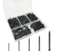 330 Pcs Black Concrete Nails Assortment Kit, 5 Sizes from 3/4 Inch to 2 Inch, Hardened Steel Masonry Nails for Concrete, Brick, Wall & Home Repair