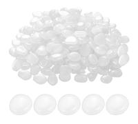 330 Pcs Glow-in-The-Dark Pebbles - White Stones for Aquarium & Garden Decor | Subtle Glow Pebbles - Perfect for Tanks, Pots, Vases & Gardens. Eco-Friendly, Durable & Unique Decor for Any Space!
