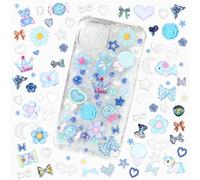 330 Pcs Junk Case Charms Kit With Large Charms for Phone Cases - Slime, Nail, Cute and Resin Decorations (S3-Bule)