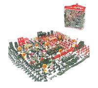 330 Pcs Military Soldier Playset Army Action Figures Plastic Kids Military Game Action Set for Boys Kids Children (A)
