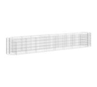 vidaXL Gabion Raised Bed Galvanised Iron 330x50x50 cm, Silver