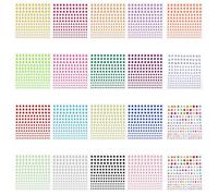 3300 Pcs Jewel Stickers, Colorful Self Adhesive Face Gem Stickers Glitter Round Stick on Gems for Crafts Hair Face Body Makeup DIY Card Decorations