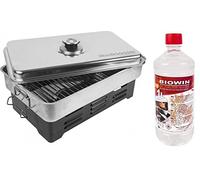 BROWIN Stainless Steel Table Smoker Set with Thermometer 330001 | Smoker Oven Grill Oven | Fish & More Grilling and Smoking | Camping Accessories