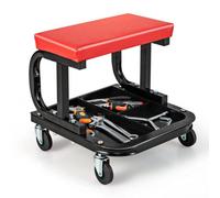 330Lb Rolling Mechanic Stool Creeper Seat With Tool Tray Garage