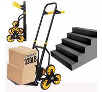 330Lbs Stair Climbing Cart Heavy Duty Hand Truck Dolly with Telescoping Handle