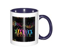 330ml Ceramic Tea Coffee Mug with Exquisite Fade-Resistant Dance with Music Prints Perfect for Coffee,Tea,Latte,Hot Cocoa