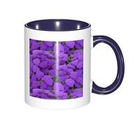 330ml Ceramic Tea Coffee Mug with Exquisite Fade-Resistant Dark Purple Texture Marble Prints Perfect for Coffee,Tea,Latte,Hot Cocoa