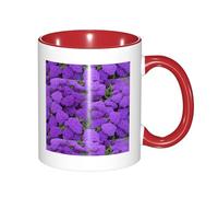 330ml Ceramic Tea Coffee Mug with Exquisite Fade-Resistant Dark Purple Texture Marble Prints Perfect for Coffee,Tea,Latte,Hot Cocoa