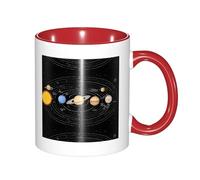330ml Ceramic Tea Coffee Mug with Exquisite Fade-Resistant Exploring The Solar System Prints Perfect for Coffee,Tea,Latte,Hot Cocoa